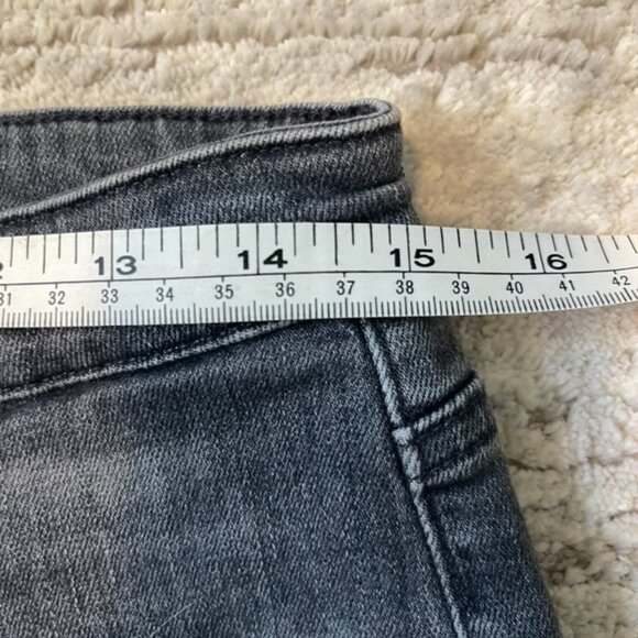 AG Adriano Goldschmied Prima Ankle Cigarette Size 30 R Gray Denim Split Hem - Picture 6 of 11